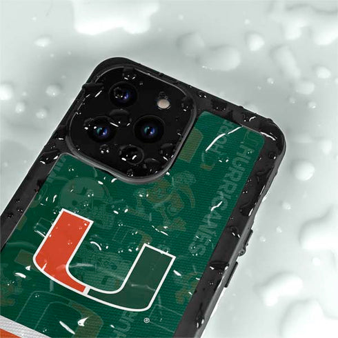 University of Miami U Hurricanes iPhone 15 Pro Waterproof Case